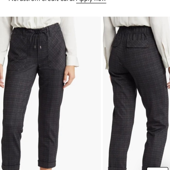 Brand New WIT & WISDOM 'Ab'Solution Plaid Drawstring Pants not tag - Picture 1 of 7